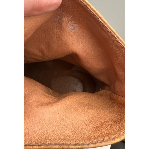 Vtg J Crew Leather LaceUp Heeled Ankle Booties Women Sz 7.5 Italian Made Granny - Picture 12 of 16